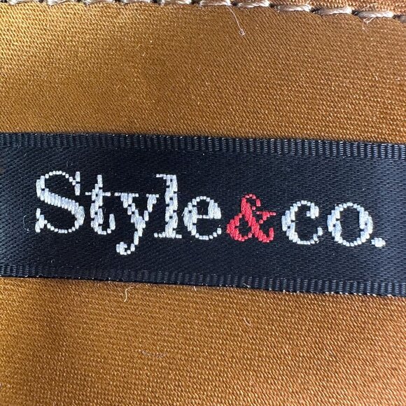 Style & Co. Kimba High Heel Wedge Espadrille Sandals Brown Floral Size 10M - Picture 11 of 13